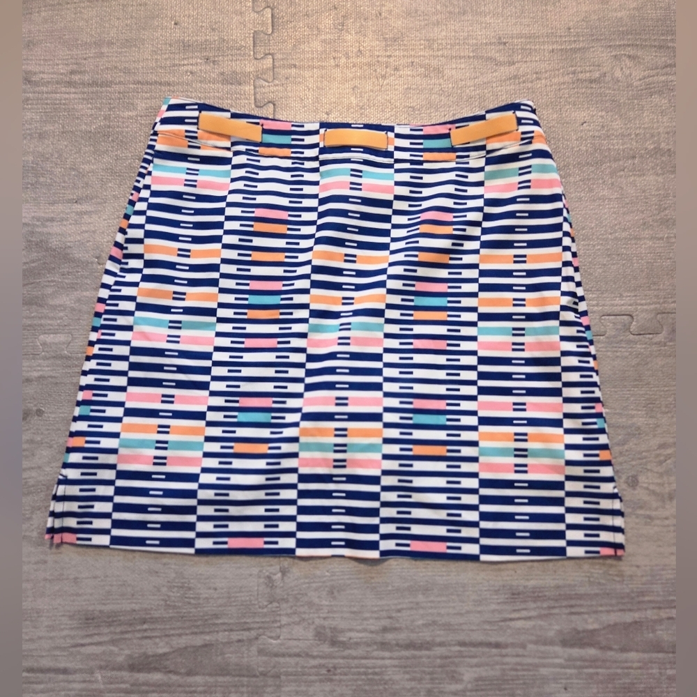 EP Pro Golf Blue, White, Pink, Orange, Midi A-line Skort EUC Size 8